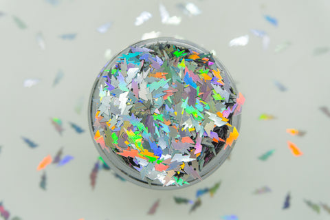 Lightning Silver Holographic Confetti
