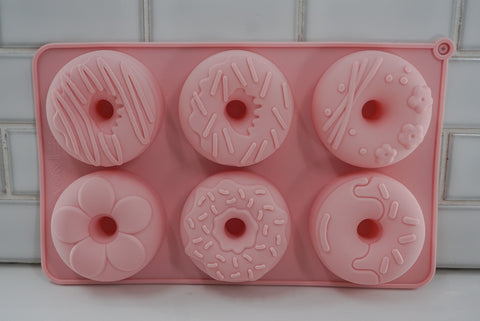 6ct Donut Tray Silicone Mold