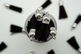 Silver Top Keychain Tassels