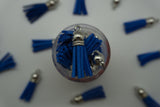 Silver Top Keychain Tassels