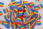 Rainbow Flag Polymer Clay Slices