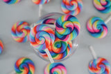 Rainbow Clay Lollipop Charm