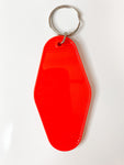 Retro Hotel Tag Keychain