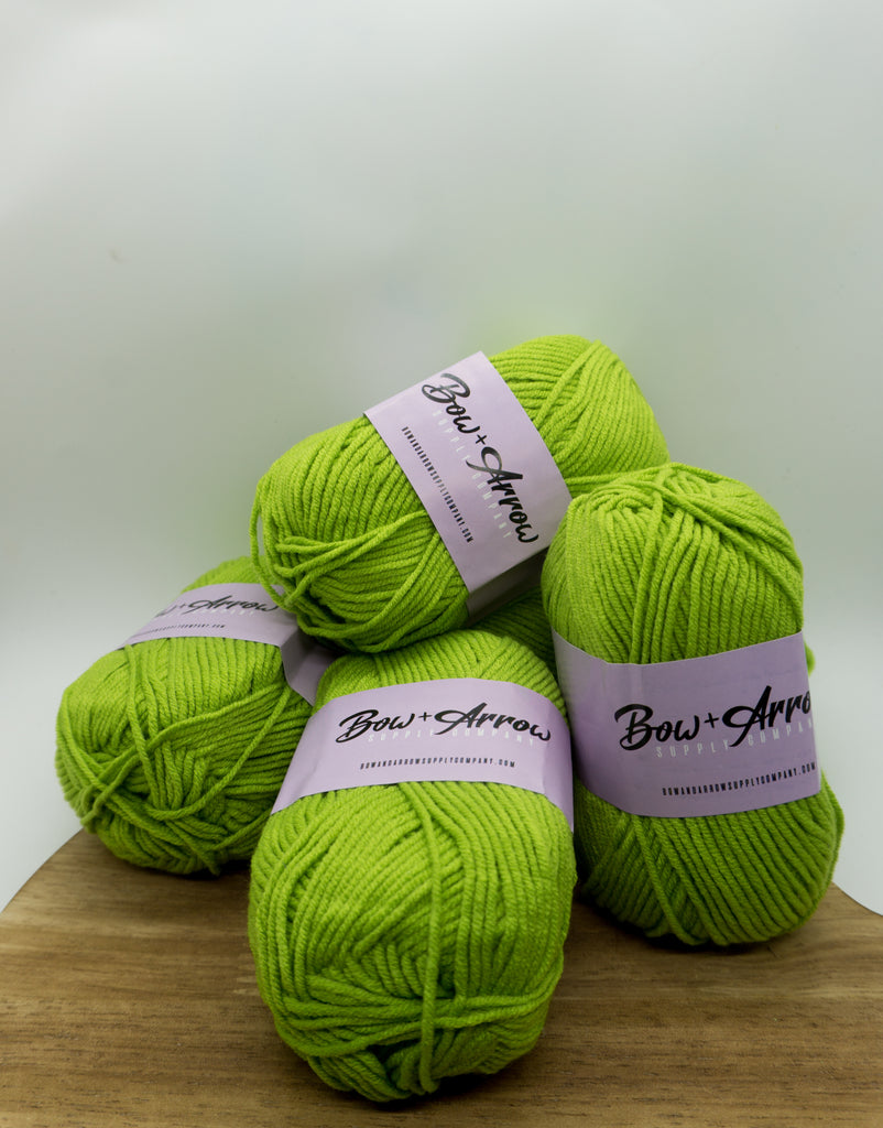 Lime Green Mini Milk Cotton Yarn