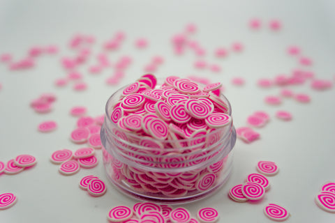 Swirl Candy Polymer Clay Slices