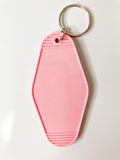 Retro Hotel Tag Keychain