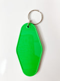 Retro Hotel Tag Keychain