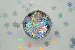 Holographic Snowflake Confetti