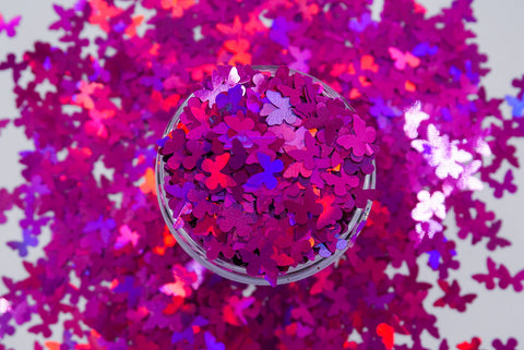 Purple Holographic Butterfly Confetti