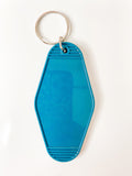 Retro Hotel Tag Keychain