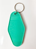 Retro Hotel Tag Keychain