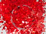 Lava Red Chunky Glitter