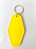 Retro Hotel Tag Keychain