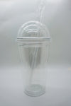 Dome Top Acrylic Water Bottle With Straw